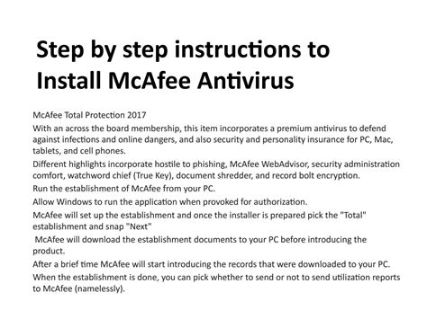 mcafee for macbook|In depth installation steps for McAfee software on .